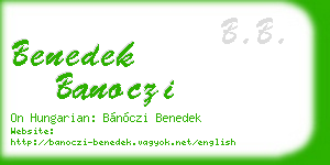 benedek banoczi business card